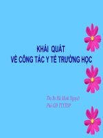 Khái  Quát Về Công Tác Y Tế Trường Học