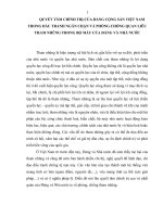 TIỂU LUẬN   QUYẾT tâm CHÍNH TRỊ của ĐẢNG CỘNG SẢNG VIỆT NAM TRONG đấu TRANH NGĂN CHẶN và PHÒNG CHỐNG QUAN LIÊU THAM NHŨNG TRONG bộ máy của ĐẢNG và NHÀ nước