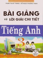 BÀI GIẢNG VÀ GIẢI CHI TIẾT TIẾNG ANH LỚP 3 (CHƯƠNG TRÌNH THÍ ĐIỂM)