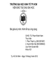 Bài giữa kỳ môn: Kinh tế học ứng dụng