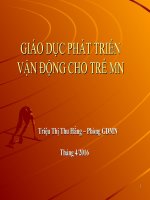 Bài Giảng Giáo Dục Phát Triến Vận Động Cho Trẻ MN