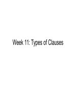 Syntax 3   types of clauses
