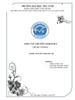 BÁO CAÓ VỀ CHẤT TẨY RỬA  TINOPAL