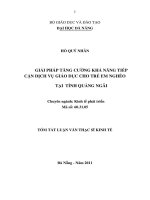 Giải pháp tăng cường khả năng tiếp cận dịch vụ giáo dục cho trẻ em nghèo tại tỉnh Quảng Ngãi.PDF