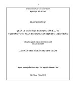 Quản lý danh mục bất động sản đầu tư tại công ty cổ phần bất động sản điện lực miền trung
