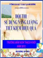 Hội thi HỘI THI SỬ DỤNG NĂNG LƯỢNG TIẾT KIỆM HIỆU QUẢ