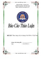 Đề tài thực trạng sử dụng oda ở việt nam 