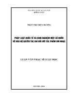 Pháp luật quốc tế và kinh nghiệm một số nước về bảo hộ quyền tác giả đối với tác phẩm âm nhạc