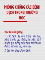 Phòng Chống Các Bệnh Dịch Trong Trường Học
