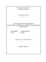 Xây dựng chiến lược marketing cho sản phẩm cà phê bột của công ty xuất nhập khẩu cà phê Đăk H