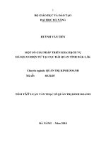 Một số giải pháp triển khai dịch vụ hải quan điện tử tại cục hải quan tỉnh Đắk Lắk