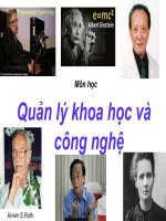 Quản lý khoa học và công nghệ