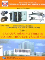 quá trình và thiết bị công nghệ hóa học và thực phẩm tập 1 