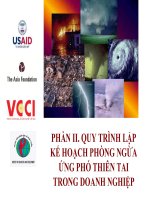 Quy Trình Lập Kế Hoạch Phòng Ngừa Ứng Phó Thiên Tai Trong Doanh Nghiệp