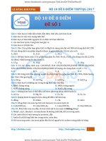 bộ 10 đề 8 điểm môn hóa của thầy Lê Đăng Khương năm 2017 ( mới nhất ): đề số 1