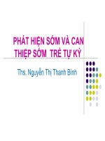Phát Hiện Sớm Và Can Thiệp Sớm  Trẻ Tự Kỷ