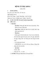 Bệnh án bệnh phụ khoa phụ nữ trung niên