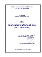 CÔNG CỤ THỊ TRƯỜNG PHÁI SINH (mô tả và cho ví dụ)