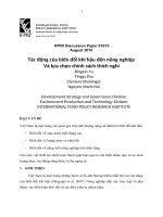 Tiểu luận Tác động của biến đổi khí hậu đến nông nghiệp  Và lựa chọn chính sách thích nghi