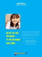 Bộ đề thi thử thpt quốc gia môn toán năm 2017 của sở GDĐT TP  HCM