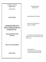 Giải pháp phát triển nguồn nhân lực trên địa bàn huyện Ba Tơ tỉnh Quảng Ngãi