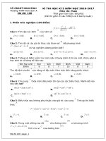 De hk2 TN va TL THPT kim son a ninh binh 