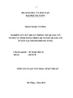 Nghiên cứu kỹ thuật thông tin quang vô tuyến và tính toán thiết kế tuyến quang vô tuyến tại thành phố Đà Nẵng