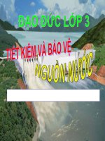 Tiết Kiệm Và Bảo Vệ Nguồn Nước – Đạo Đức Lớp 3