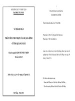 Phân tích thu nhập của hộ gia đình ở tỉnh Quảng Ngãi