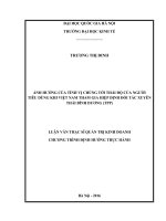 Ảnh hưởng của tính vị chủng tới thái độ của người tiêu dùng khi việt nam tham gia hiệp định đối tác xuyên thái bình dương