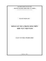 Khảo sát mưa trong bão trên khu vực việt nam 