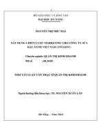 Xây dựng chiến lược marketing cho công ty sữa đậu nành Việt Nam (Vinasoy)