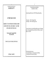 Nghiên cứu cơ sở tính toasn thiết kế thiết bị tích trữ năng lượng nhiệt mặt trời dùng môi chất nóng chảy