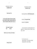 Ứng dụng điều khiển mờ trong hệ thống điều chỉnh tốc độ điều chỉnh hai thông số động cơ điện một chiều kích từ độc lập