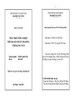 Phát triển nông nghiệp trên địa bàn huyện Trà Bồng, tỉnh Quảng Ngãi