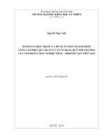 Đánh giá hiện trạng và đề xuất một số giải pháp nâng cao hiệu quả quản lý và sử dụng quỹ môi trường của tập đoàn công nghiệp than   khoáng sản việt nam 
