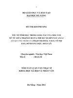 Yếu tố tính dục trong sáng tác của nhà văn nữ từ giữa thập kỷ 80 của thế kỷ XX đến nay (khảo sát qua tác phẩm của Phạm Thị Hoài, Y Ban, Võ Thị Hảo, Đỗ Hoàng Diệu, Đoàn Lê)