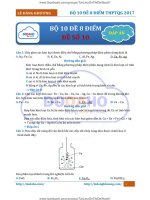 bộ 10 đề 8 điểm môn hóa của thầy Lê Đăng Khương năm 2017 ( mới nhất ):đáp án đề số 2 phần 1
