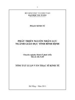 Phát triển nguồn nhân lực ngành giáo dục tỉnh Bình Định