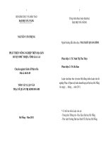 Phát triển nông nghiệp trên địa bàn huyện Phú Thiện, tỉnh Gia Lai