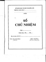 Sổ Chủ Nhiệm Tiểu Học