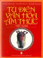 Ebook Từ điển văn hóa ẩm thực Việt Nam Phần 1