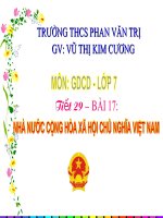 Bài giảng NHÀ NƯỚC CỘNG HÒA XÃ HỘI CHỦ NGHĨA VIỆT NAM