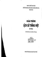 Giáo trình lịch sử tiếng việt 