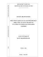 Phân tích và đề xuất các giải pháp hoàn thiện công tác quản trị nhân sự tại Công ty cổ phần may Sông Hồng Nam Định