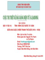 Tình  Hình Các Nước Tư  Bản  Giữa Hai Cuộc Chiến Tranh Thế Giới (1918 – 1939)