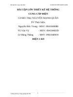 Tính toán thiết kế hệ thống cung cấp điện