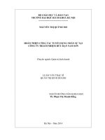 Hoàn thiện công tác tuyển dụng nhân sự tại công ty TNHH Nam Sơn