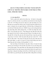 LUẬN văn THẠC sĩ   QUẢN lý HOẠT ĐỘNG GIÁO dục NGOÀI GIỜ lên lớp ở các TRƯỜNG TRUNG học cơ sở THỊ xã VĨNH CHÂU, TỈNH sóc TRĂNG