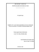 Nghiên cứu và Xây dựng Hệ thống sản xuất tinh gọn ( LEAN) tại Công ty cổ phần Vicem bao bì Bút Sơn